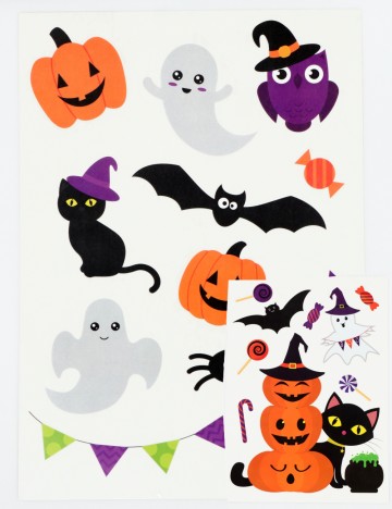 Set stickere Halloween W&O Products, mix culori