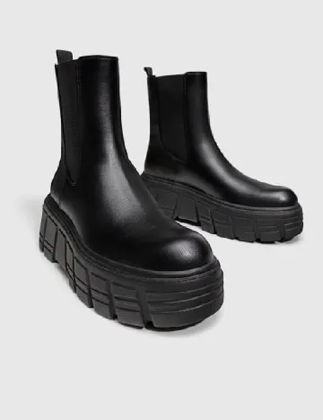 Botine Stradivarius, negru Negru