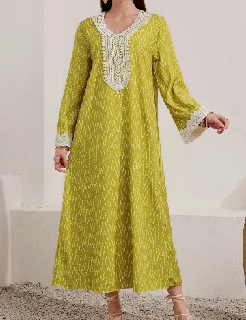 Rochie medie SHEIN, galben/alb Galben