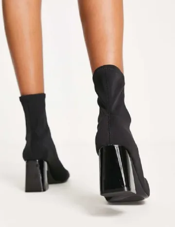 Botine Stradivarius, negru Negru