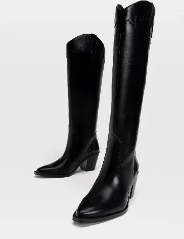 Cizme Stradivarius, negru Negru