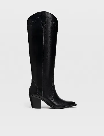 Cizme Stradivarius, negru Negru