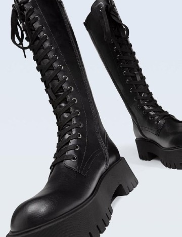 Cizme Stradivarius, negru