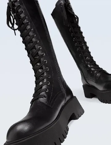 Cizme Stradivarius, negru Negru