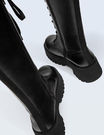 Cizme Stradivarius, negru