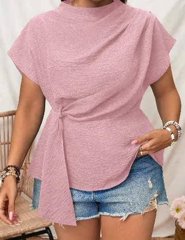 Bluza SHEIN CURVE, roz pudra Roz