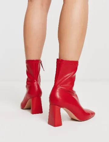 Botine Stradivarius, rosu Rosu