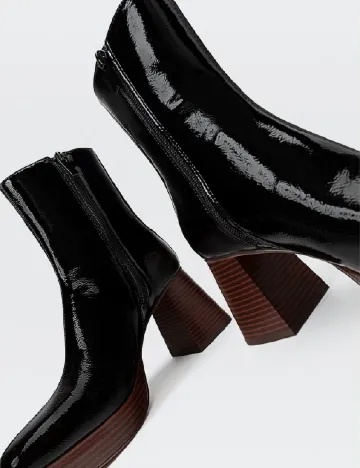 Botine Stradivarius, negru Negru