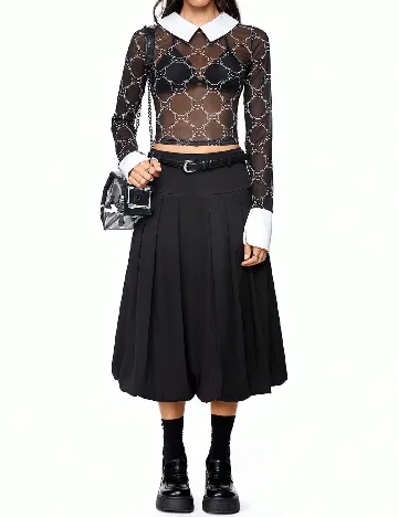 Bluza Romwe, negru Negru