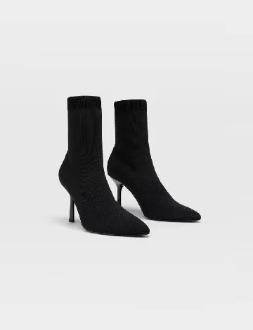 Botine Stradivarius, negru Negru
