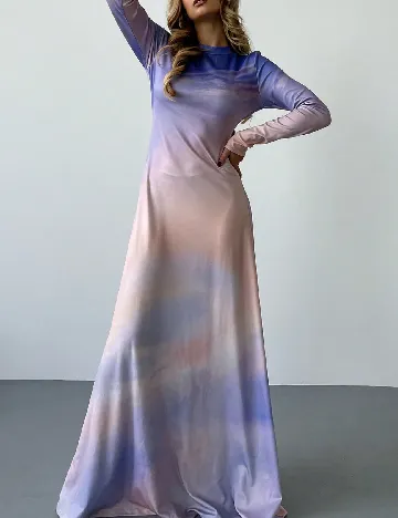 Rochie lunga SHEIN, crem/mov Mov