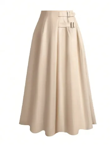 Fusta SHEIN CURVE, crem Crem
