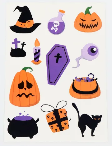Set stickere autocolante Halloween W&O Products, mix culori Mix culori