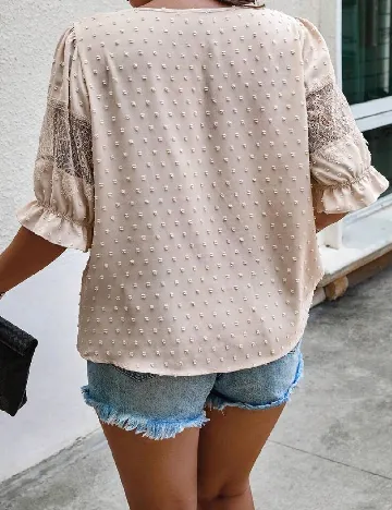 Bluza SHEIN CURVE, crem Crem