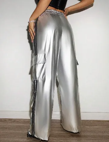 Pantaloni SHEIN, argintiu Gri