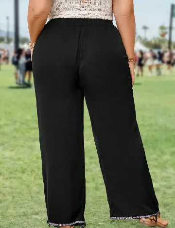 Pantaloni SHEIN CURVE, negru Negru