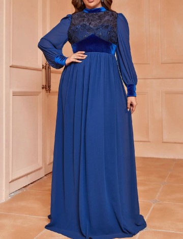 Rochie lunga SHEIN CURVE, albastru