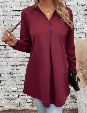 Bluza Emery Rose, visiniu Rosu