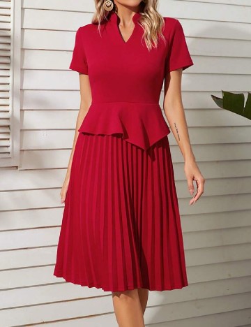 Rochie medie Homeyee, rosu