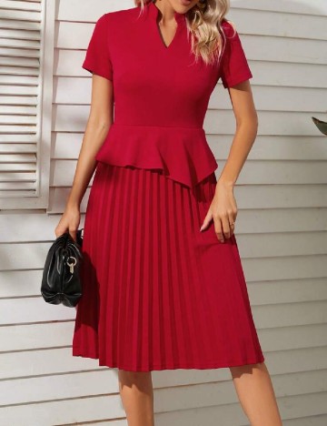 Rochie medie Homeyee, rosu
