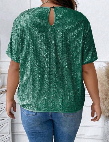 Bluza SHEIN CURVE, verde