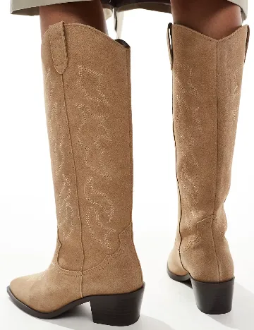 Cizme Stradivarius, bej Crem