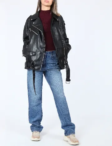 Jacheta Oversize Zara, negru Negru