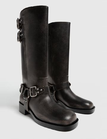 Cizme Stradivarius, negru