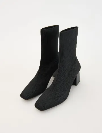 Botine Reserved, negru Negru