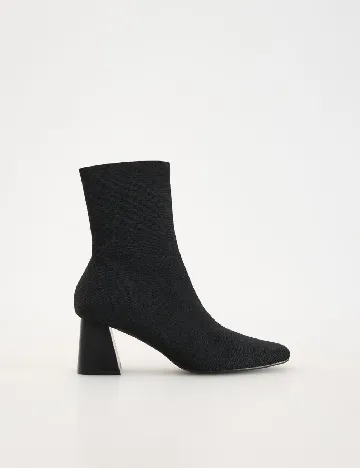 Botine Reserved, negru Negru