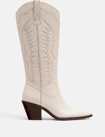 Cizme Stradivarius, crem Crem