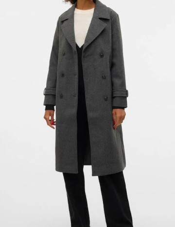 Palton Vero Moda, gri inchis