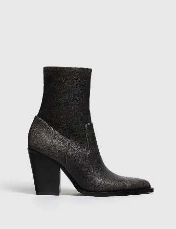 Botine Stradivarius, negru Negru