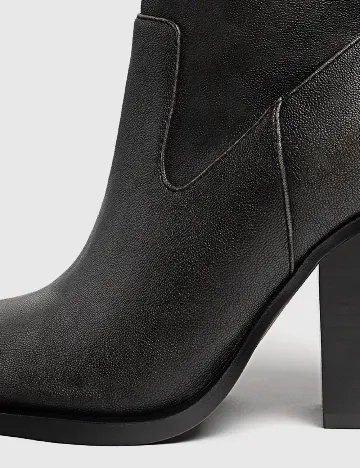 Botine Stradivarius, negru Negru