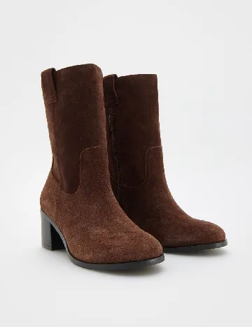 Botine Reserved, negru Maro