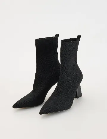Botine Reserved, negru Negru