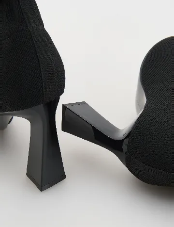 Botine Reserved, negru Negru
