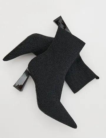 Botine Reserved, negru Negru