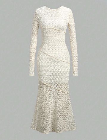 Rochie lunga SHEIN, crem
