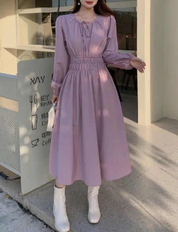 Rochie medie Dazy, mov