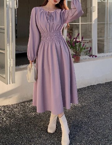 Rochie medie Dazy, mov