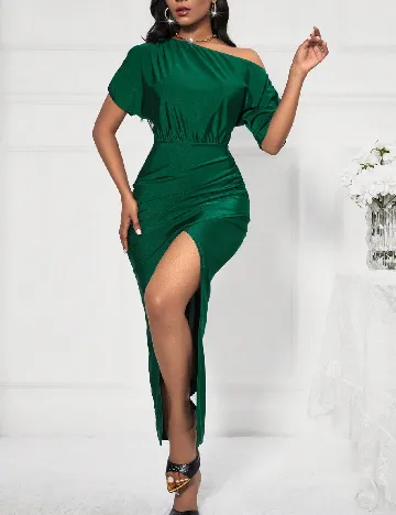 Rochie lunga SHEIN, verde Verde