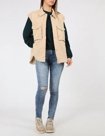 Vesta Vero Moda, crem Crem