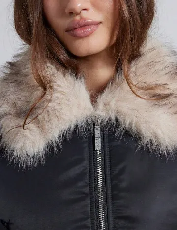 Geaca SHEIN, negru Negru