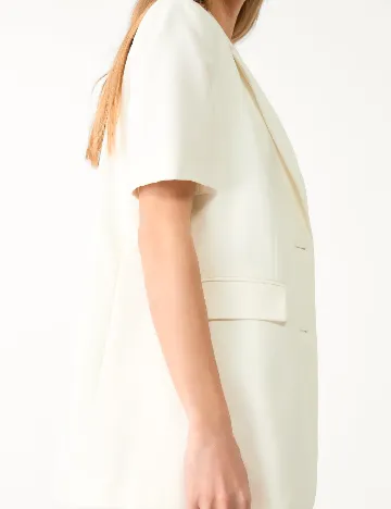Sacou Stradivarius, alb Alb