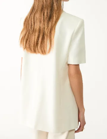 Sacou Stradivarius, alb Alb