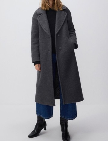 Palton oversize Reserved, gri