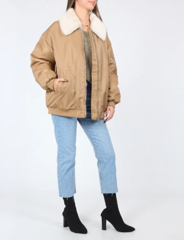 Geaca Oversize Vero Moda, maro Maro