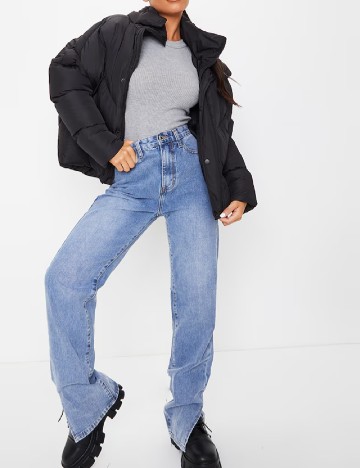 Geaca PrettyLittleThing, negru