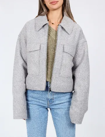 Jacheta Vero Moda, gri Gri